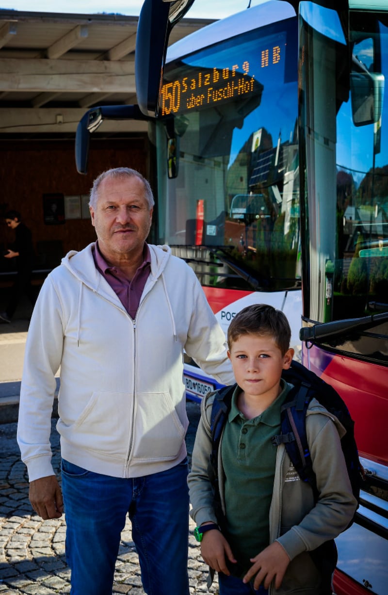 Papa Wolfgang Laimer mit Sohn Wolfgang Jr.  (Bild: Scharinger Daniel/Daniel Scharinger)