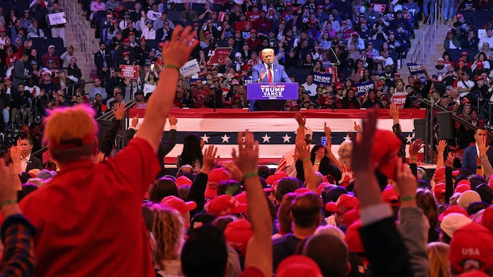 Trump bei seinem Wahlkampfabschluss im Madison Square Garden in New York City