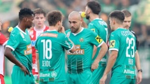 Rapid hadert nach dem 1:1 gegen den GAK. (Bild: GEPA/GEPA pictures)