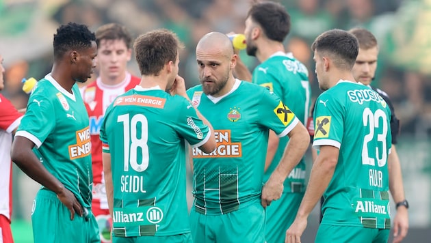 Rapid are struggling after the 1:1 draw against GAK. (Bild: GEPA/GEPA pictures)