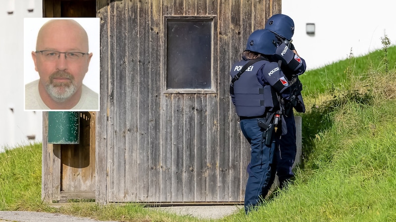 Hunderte Organe suchen nach dem Mordverdächtigen. Zahlreiche Hinweise langen bei der Polizei ein.  (Bild: APA/TEAM FOTOKERSCHI.AT/FRANZ PLECHINGER ; LPD OÖ)