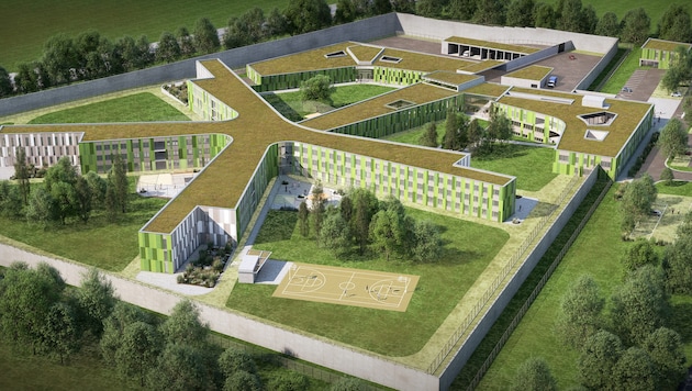 This is what the new prison in Klagenfurt will look like in future. (Bild: Zinterl Architekten ZT GmbH)