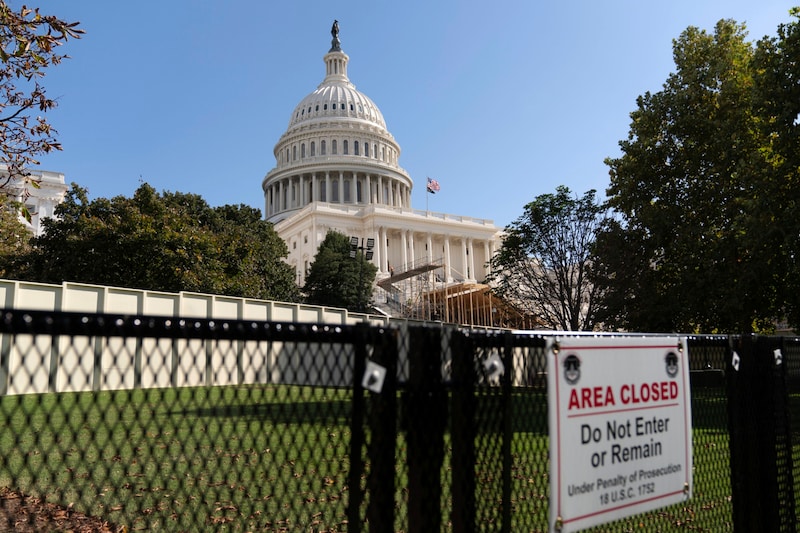 The US Capitol is much better secured. (Bild: AP ( via APA) Austria Presse Agentur/Jose Luis Magana)