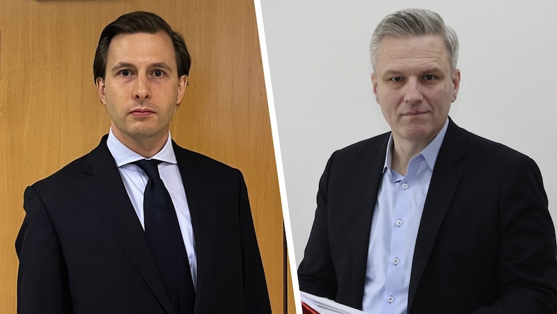 Die Anwälte Johannes Fouchs & Manfred Arbacher-Stöger (re.) (Bild: Krone KREATIV/A.Richter Zwefo)