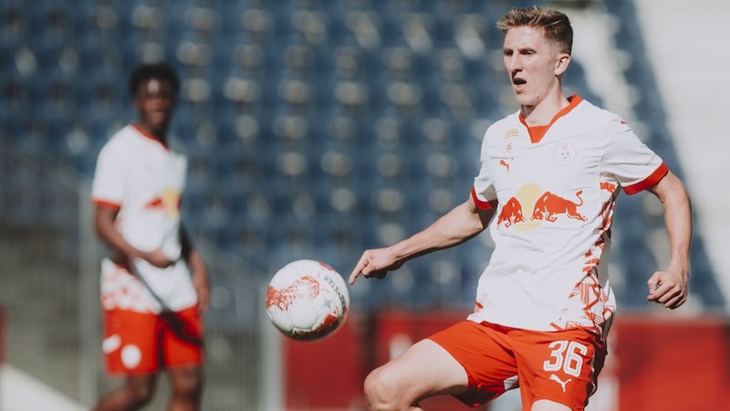 Marc Striednig made the leap from the U18s to Liefering. (Bild: Heiko Mandl – FC Liefering)