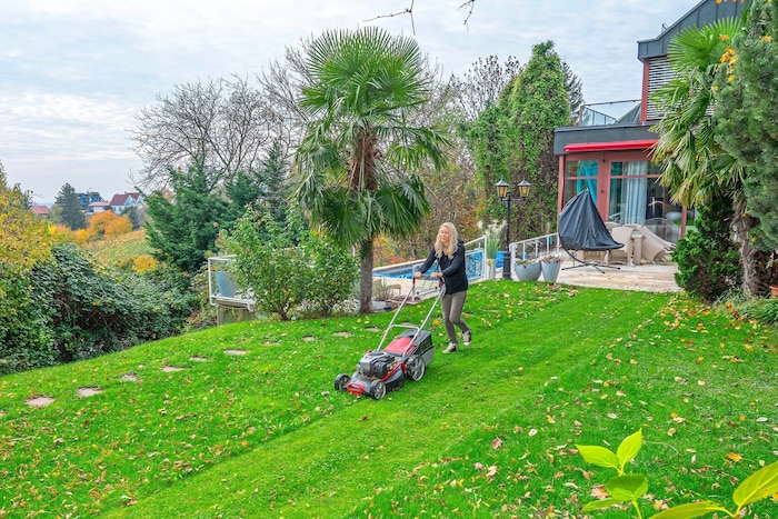 The woman is herself ...