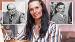 Maria Bahr aus Wiener Neustadt erklärt, mit Verstorbenen in Kontakt treten zu können. Auch mit Leopold Figl und Bruno Kreisky sprach sie kürzlich im Fernsehen über die aktuelle Politlage in Österreich.  (Bild: Krone KREATIV/Walter Riedl, www.picturedesk.com, Doris Seebacher )