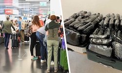 Am Flughafen Schwechat wurde das britische Pärchen, das zwei Koffer voller Cannabis im Gepäck ...