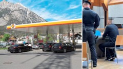 An dieser Tankstelle im Tiroler Telfs kam es zur Amokfahrt.