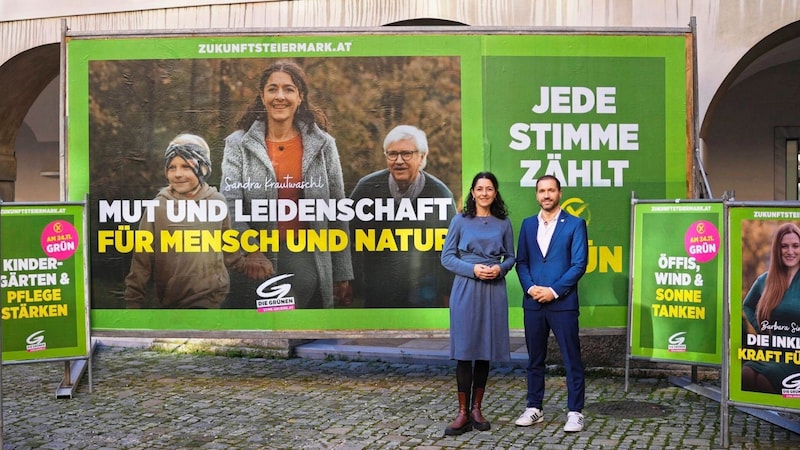 Jede Stimme zählt – die Grünen wollen mit Sandra Krautwaschl, Mut und Leidenschaft im Wahlkampf punkten. (Bild: Grüne/Stelzer)