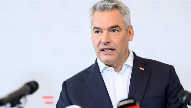 Bundeskanzler Karl Nehammer (ÖVP) (Bild: APA/MAX SLOVENCIK)