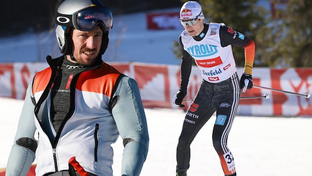 Marcel Hirscher (left) brings Vinzenz Geiger into the Van Deer team. (Bild: GEPA pictures)