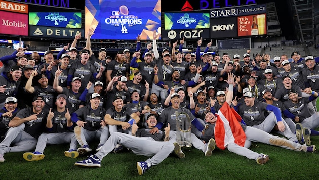 Cheers for the Los Angeles Dodgers (Bild: APA/Getty Images)