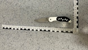 Mit diesem Messer soll der Mann am Mittwoch in ein Lokal in der Josefstadt spaziert sein.  (Bild: LPD Wien)