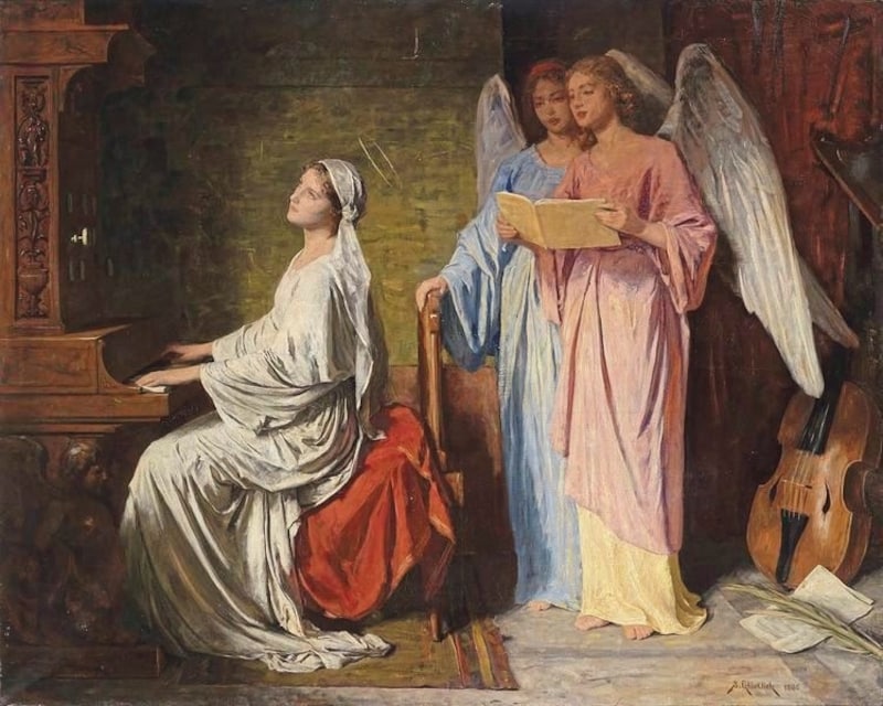 In many depictions, St. Cecilia is shown playing the organ. (Bild: Simon Glücklich)