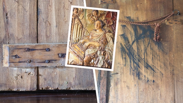 The image of St. Cecilia was immortalized as an artistic treasure on wooden planks. (Bild: Krone KREATIV/Gabriele Moser)