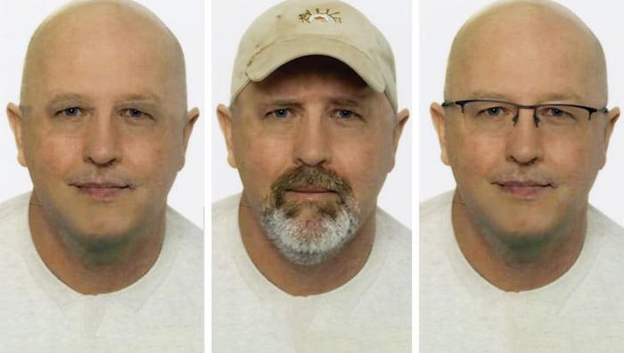Without a beard and without glasses, or with a cap.