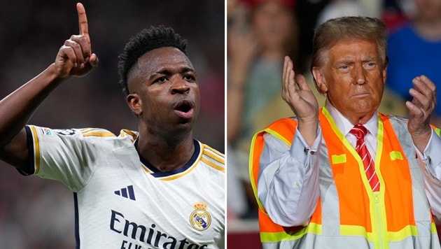 Für Mats Hummels ist Vinicius Juniors Klub Real Madrid ein ähnlich schlechter Verlierer wie Donald Trump. (Bild: AP, AFP)