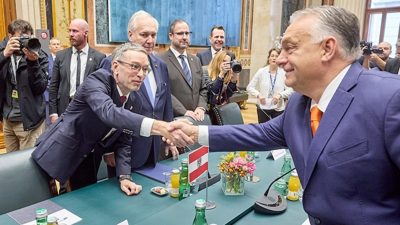 Viktor Orbán in Wien – sein Besuch in Bildern (Bild: Photonews.at Georges Schneider/APA/Photonews.at/Georges Schneider)