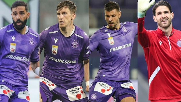 Lucas Galvao, Philipp Wiesinger, Aleksandar Dragovic sowie Samuel Sahin-Radlinger (Bild: GEPA)