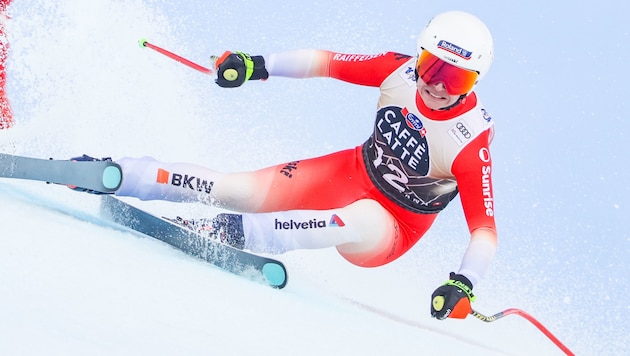 Jasmine Flury is skiing for the first time since her serious injury. (Bild: GEPA/GEPA pictures)