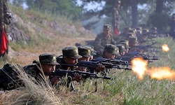 Spezialeinheiten der nordkoreanischen Armee bei einer Übung