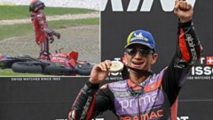 Jorge Martin gewann das Sprintrennen in Malaysia, Francesco Bagnaia stürzte.  (Bild: APA/AFP/Lillian SUWANRUMPHA, twitter.com/_rik46)