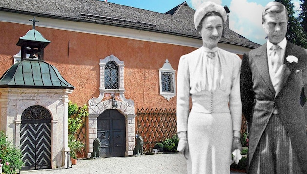 Nach der Hochzeit verbrachten Edward und Wallis Simpson ihren Honeymoon auf einem Kärntner Schloss. (Bild: Krone KREATIV/joadl/ AFP)