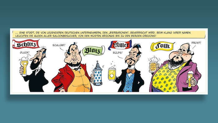Lucky Luke muss sich in der rauen Welt der Brauereien zurechtzufinden. Um den Konflikt zwischen ...