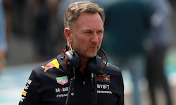 Red-Bull-Teamchef Christian Horner hat am Freitag dem Teamgebäude von Williams einen Besuch ...