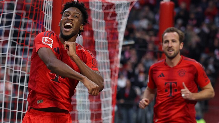 Kingsley Coman (links) und Harry Kane trafen für die Bayern.
