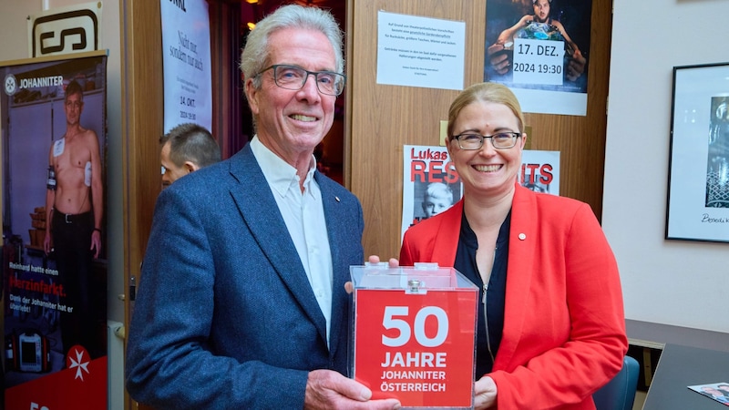 Präsident Johannes Bucher und Geschäftsführerin Petra Grell-Kunzinger von den Johannitern. (Bild: Starpix / A. Tuma)