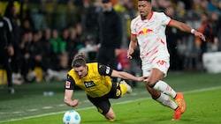 Marcel Sabitzer (li.) verletzte sich im Spiel gegen RB Leipzig. (Bild: Copyright 2024 The Associated Press. All rights reserved.)