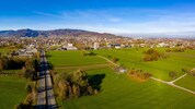 Das Lustenauer Ried mitten im dichtbesiedelten Rheintal.
