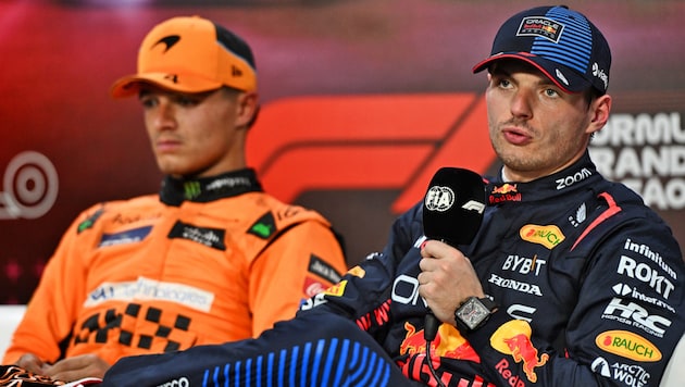 Max Verstappen (re.) war nach dem Qualifying verärgert. (Bild: GEPA/GEPA pictures)