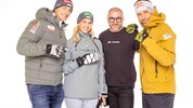 Bei der Einkleidung: Alessandro Hämmerle, Sabine Schöffmann, Markus Zanier und Benjamin Karl ...