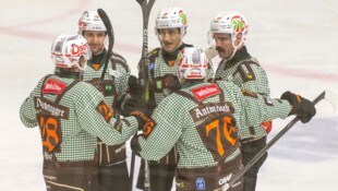 Der Jubel bei den Graz 99ers