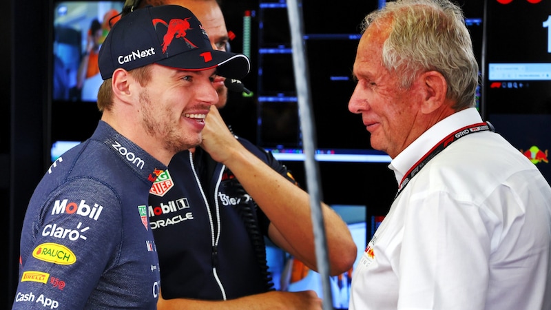 Max Verstappen (li.) und Helmut Marko (Bild: GEPA)