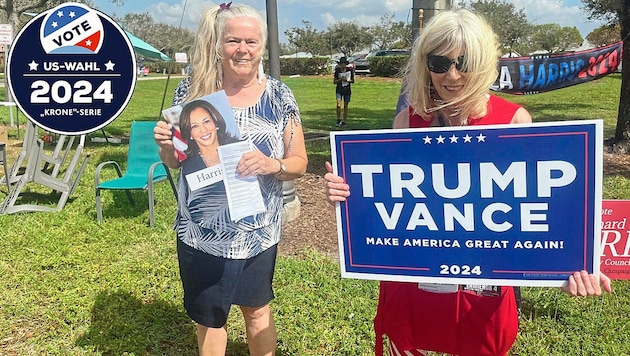 Cece (left) and Susan represent two completely opposing world views. But: "At least we can still talk to each other," the ladies explain. (Bild: Oliver Papacek)