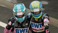 Pierre Gasly (l.) und Esteban Ocon (r.) landeten in Sao Paulo auf dem Podest. (Bild: AFP/APA/NELSON ALMEIDA)