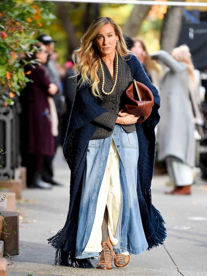 Sarah Jessica Parker beim Dreh von „And Just Like That“ in New York City.