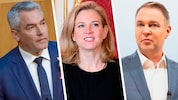 Karl Nehammer, Beate Meinl-Reisinger und Andreas Babler treffen einander am heutigen Dienstag.