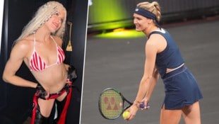 Eugenie Bouchard zieht mit ihren Halloween-Outfits die Blicke auf sich.  (Bild: Getty Images/Chris Unger, instagram.com/geniebouchard)