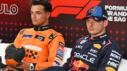 Lando Norris (li.) schimpft nach dem Sieg von Max Verstappen. (Bild: GEPA pictures)