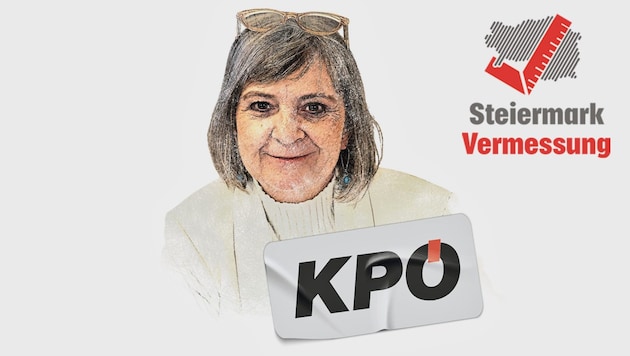 Claudia Klimt-Weithaler geht erneut als KPÖ-Spitzenkandidatin in die Wahl. (Bild: Krone KREATIV/Christian Jauschowetz)