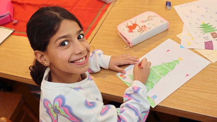 Für den Wunschbrief wurde ein Christbaum gezeichnet.