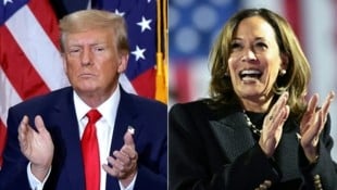 Die demokratische Vizepräsidentin Kamala Harris nahm es nach Joe Bides Rücktritt mit dem republikanischen Ex-Präsidenten Donald Trump auf. Ein Wahlkampf voller Beschimpfungen, oft unter der Gürtellinie, folgte. (Bild: AFP)