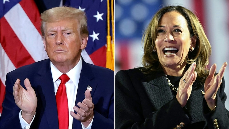 Donald Trump & Kamala Harris (Bild: AFP)