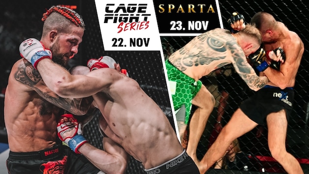 Two events, one idea - it's got to go down a treat in the cage! (Bild: CFS, Sparta, Krone KREATIV)