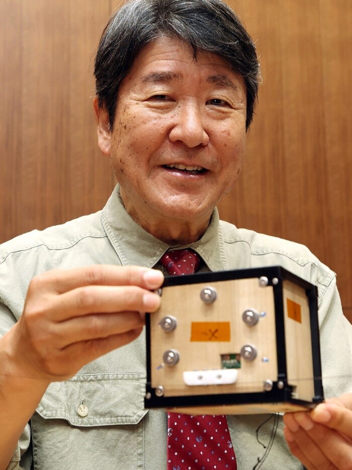 Takao Doi with the lignosat